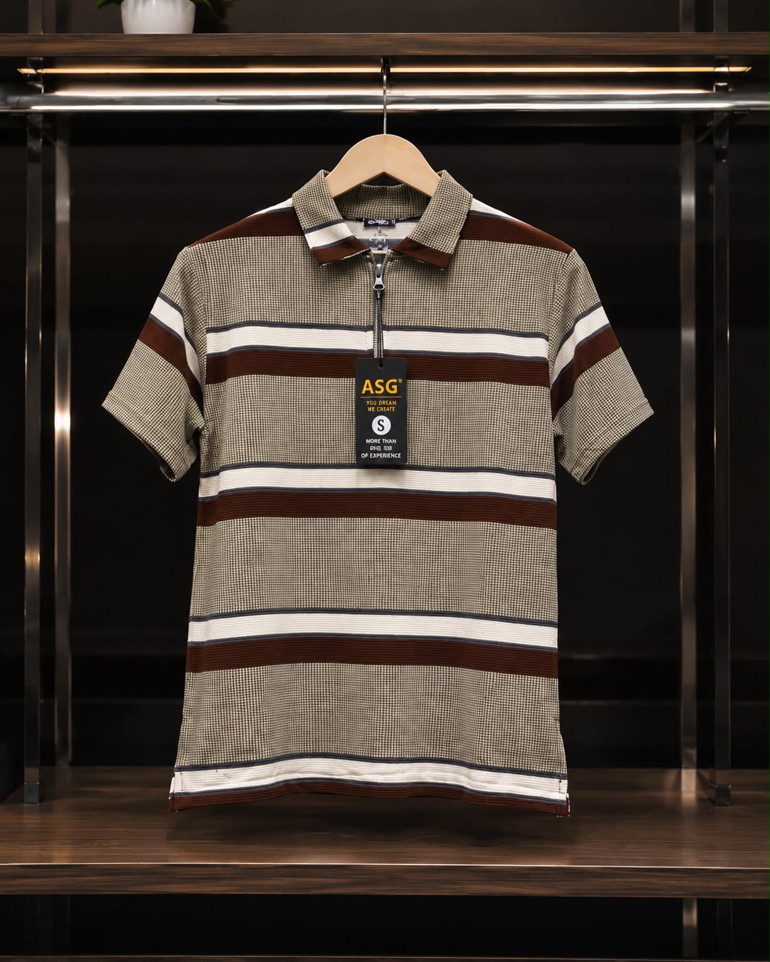 Sepia Zip Polo